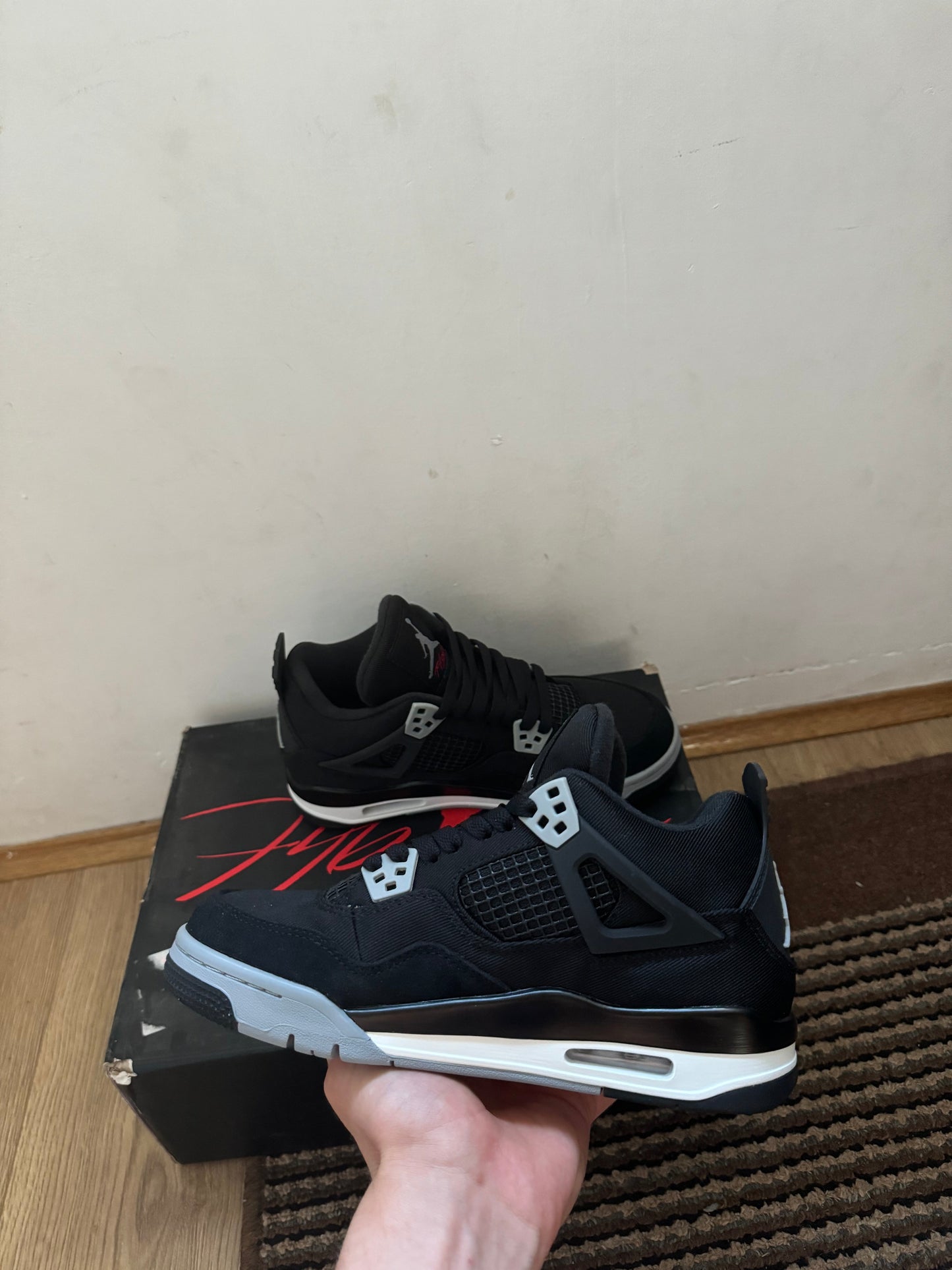 Jordan 4 Black Canvas Broj 45(Odmah dostupno)