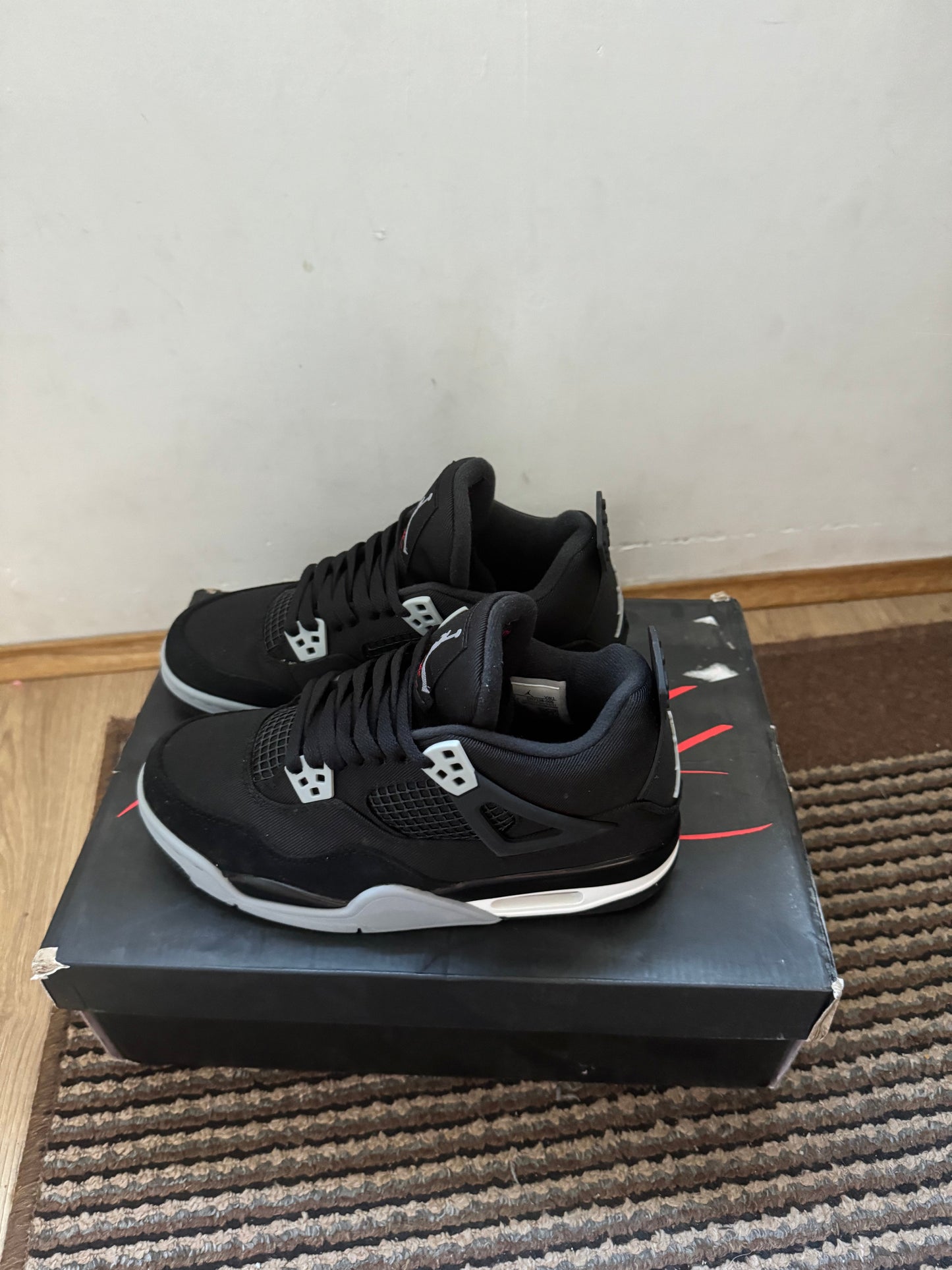 Jordan 4 Black Canvas Broj 45(Odmah dostupno)