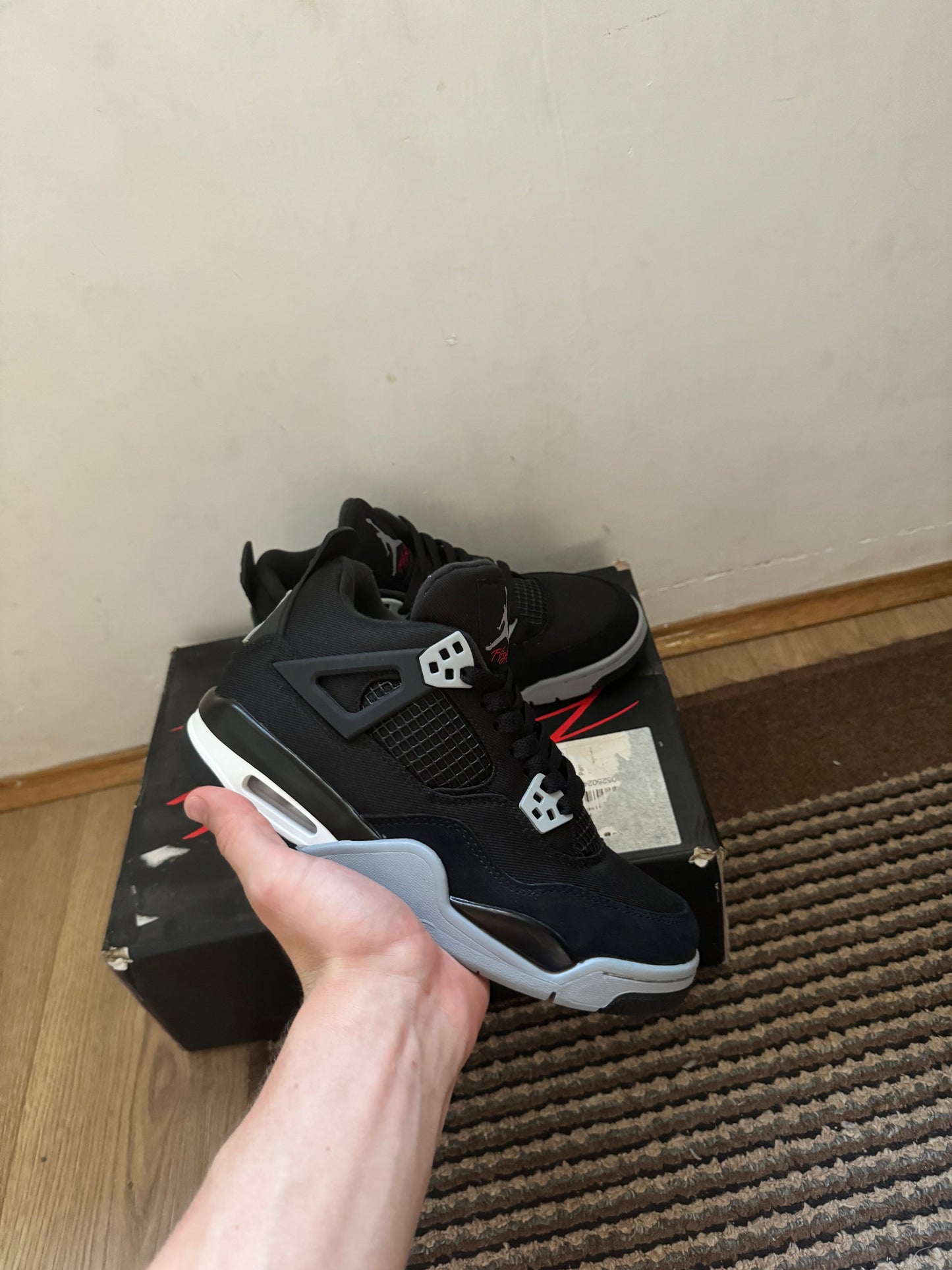 Jordan 4 Black Canvas Broj 45(Odmah dostupno)