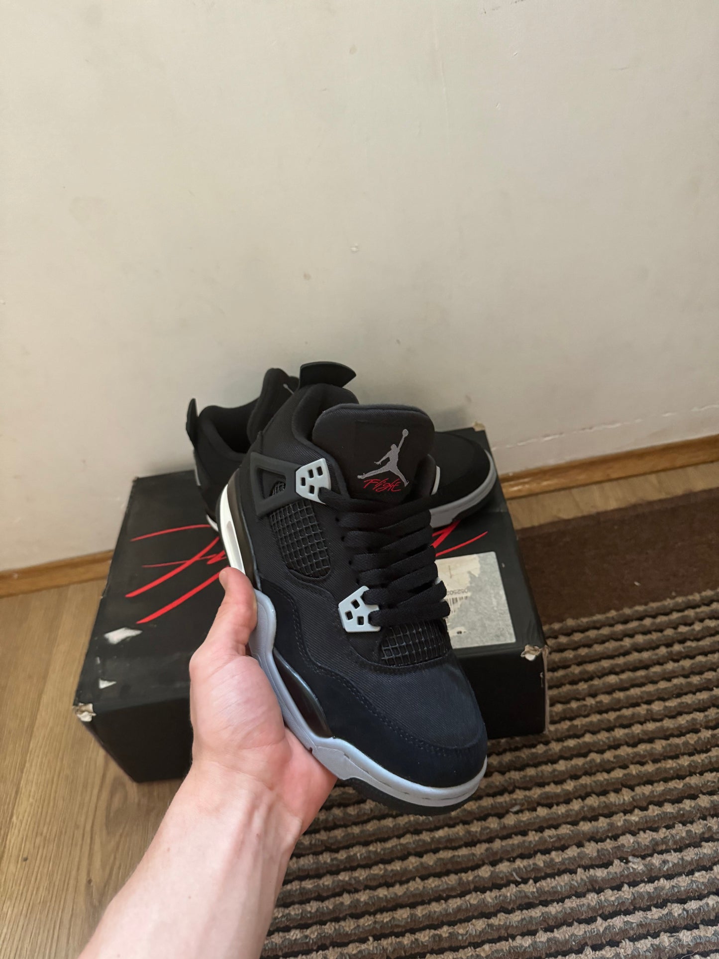 Jordan 4 Black Canvas Broj 45(Odmah dostupno)