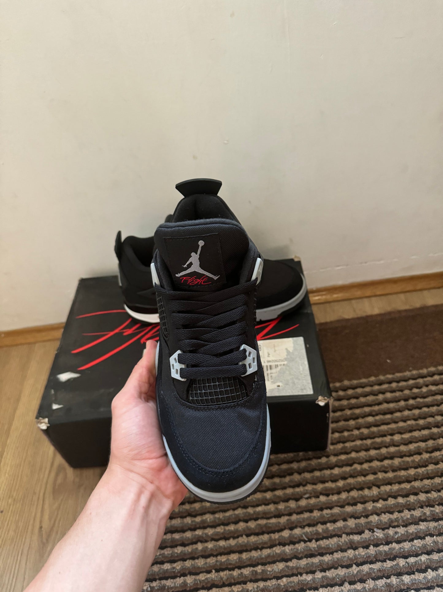 Jordan 4 Black Canvas Broj 45(Odmah dostupno)