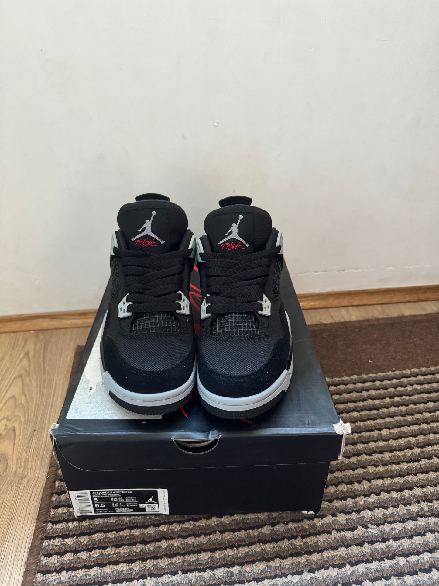 Jordan 4 Black Canvas Broj 45(Odmah dostupno)